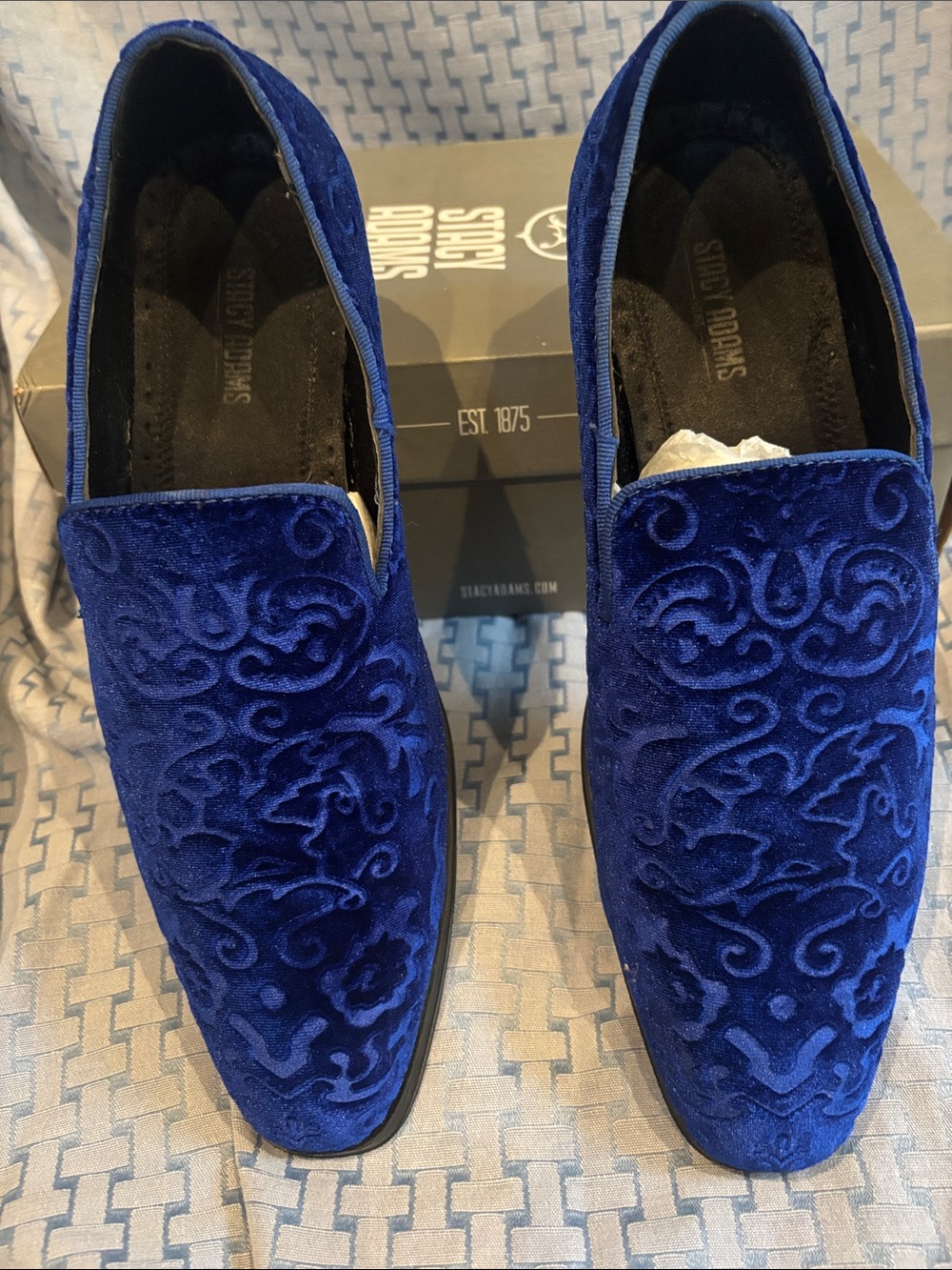 Stacy Adams Saunders Royal Blue Mens 10 M